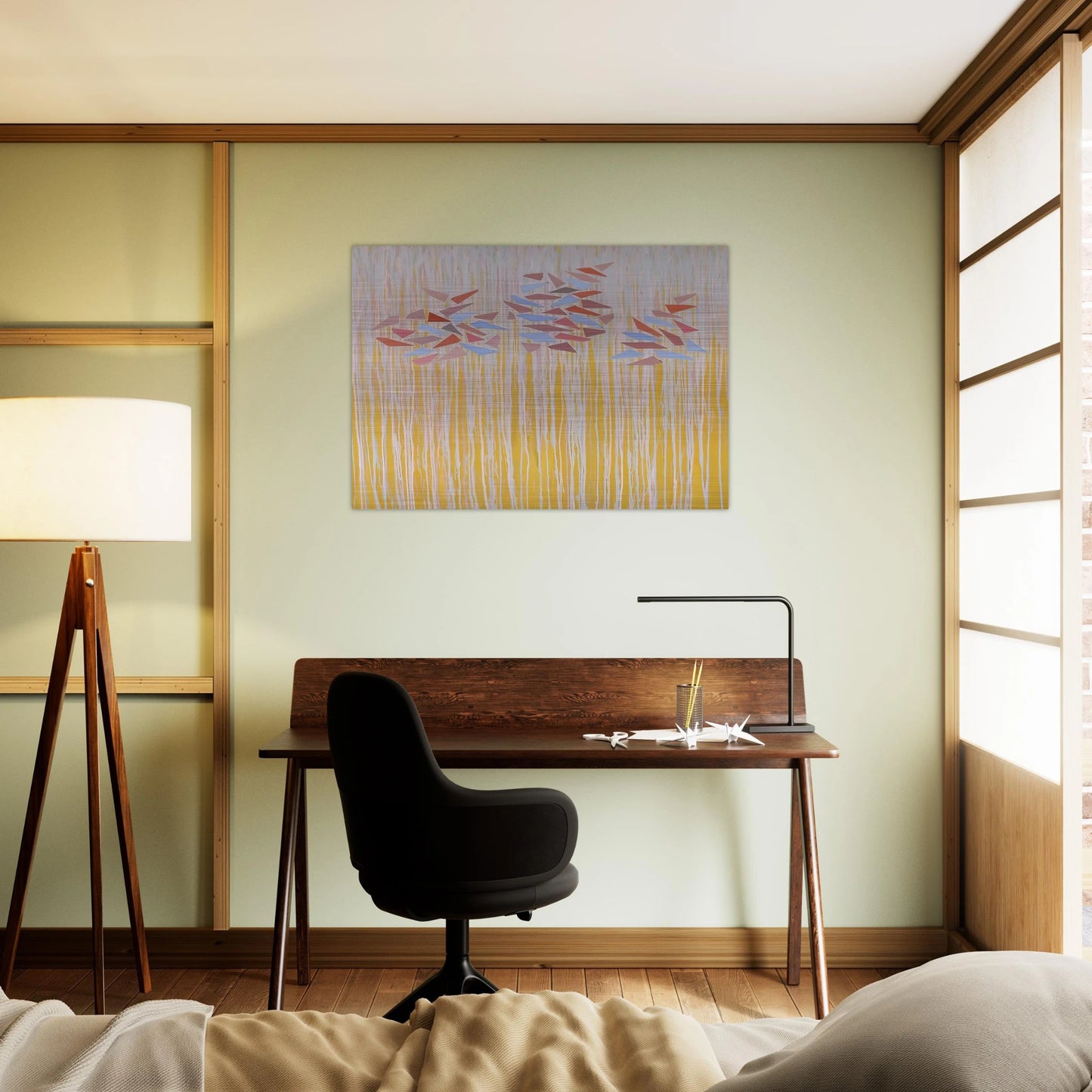 Vari-color gold - 1976 - Robert Goodnough Brushed Aluminum Print - 70x100 cm / 28x40 inches | Robert Goodnough Aluminum Print | Robert Goodnough Prints