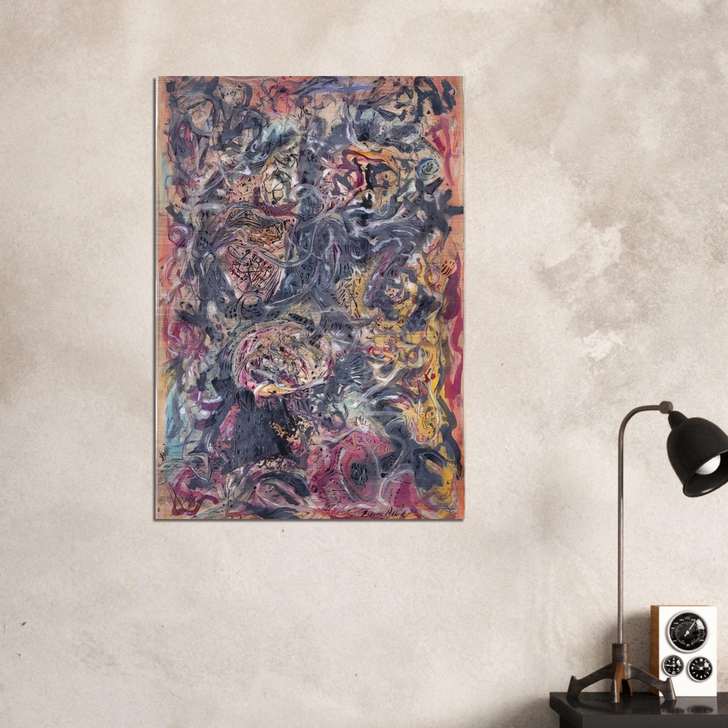 PATTERN - Jackson Pollock Brushed Aluminum Print - 70x100 cm / 28x40 inches | Jackson Pollock Aluminum Print | Jackson Pollock Prints