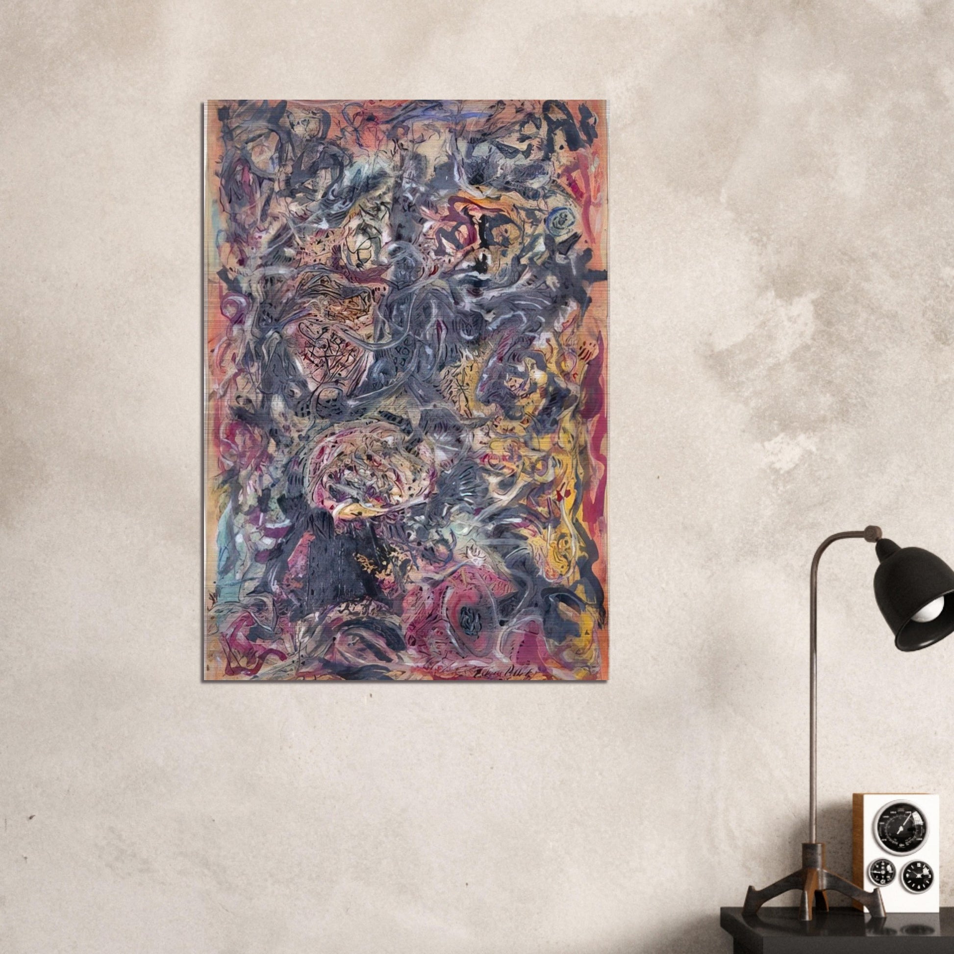 PATTERN - Jackson Pollock Brushed Aluminum Print - 70x100 cm / 28x40 inches | Jackson Pollock Aluminum Print | Jackson Pollock Prints