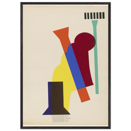 CONCRETE MIXER FROM THE PORTFOLIO REVOLVING DOORS 1926 - Man Ray 70x100 cm / 28x40 inches Framed Art Print – Black Wooden Frame