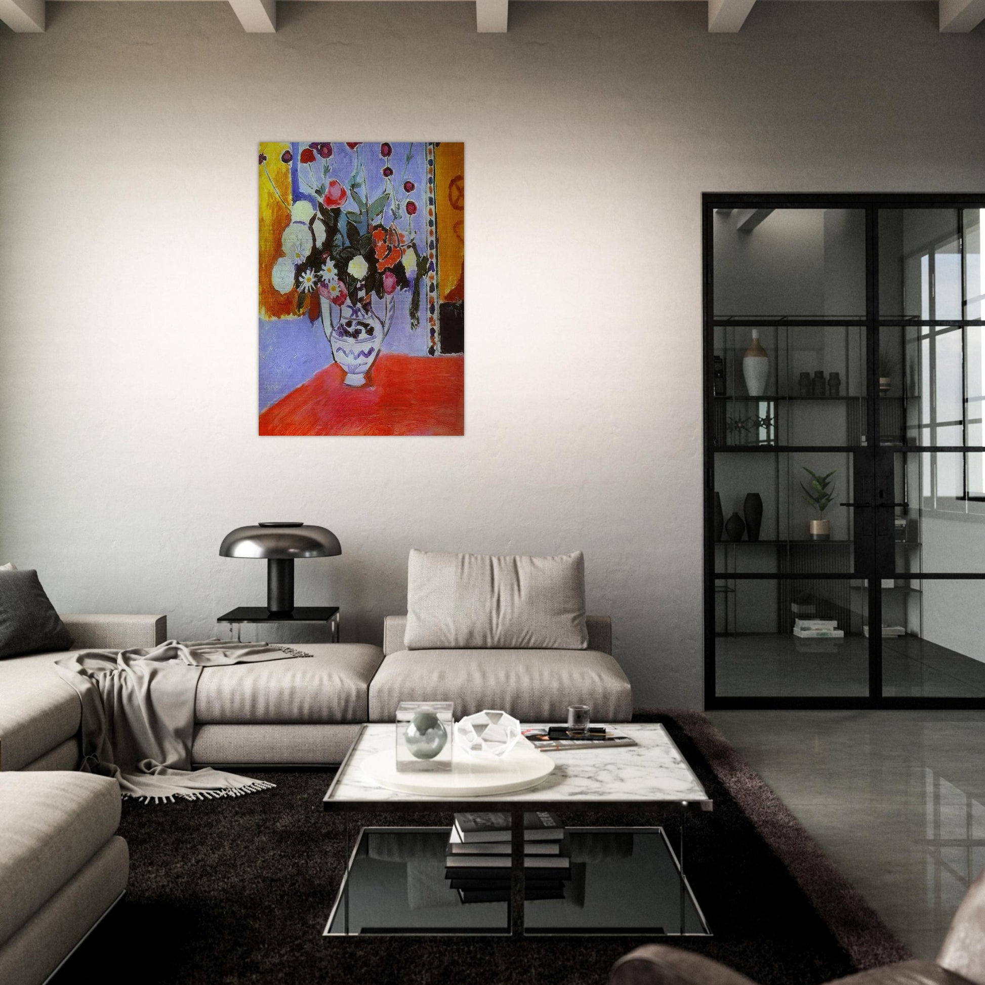 A BUNCH OF FLOWERS 1907 - Henri Matisse Brushed Aluminum Print - 70x100 cm / 28x40 inches | Henri Matisse Aluminum Print | Henri Matisse Prints