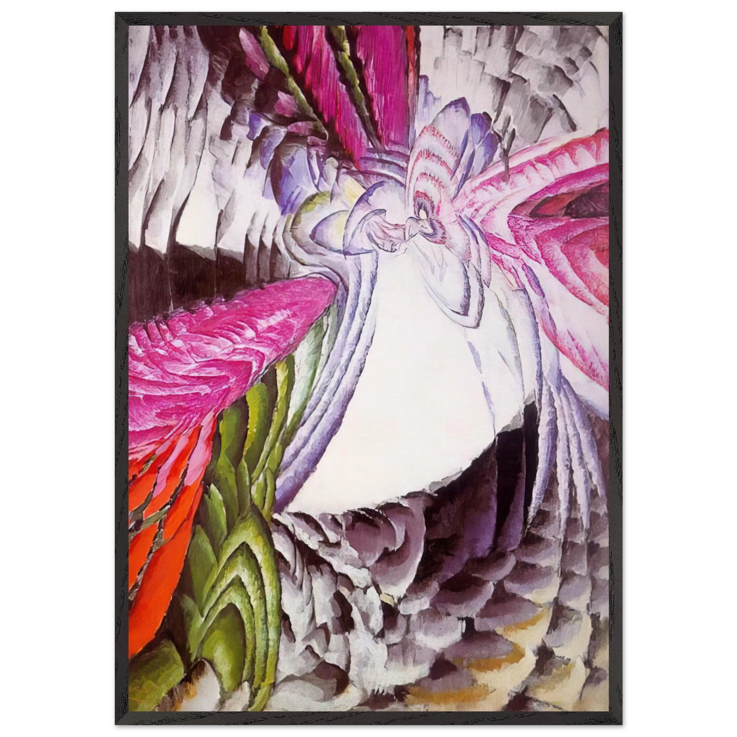 Organization of Graphic Motifs II - Frantisek Kupka 70x100 cm / 28x40 inches Framed Art Print – Black Wooden Frame