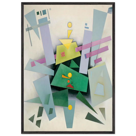 INVENTION COMPOSITION 31 1933 - Rudolf Bauer 70x100 cm / 28x40 inches Framed Art Print – Black Wooden Frame