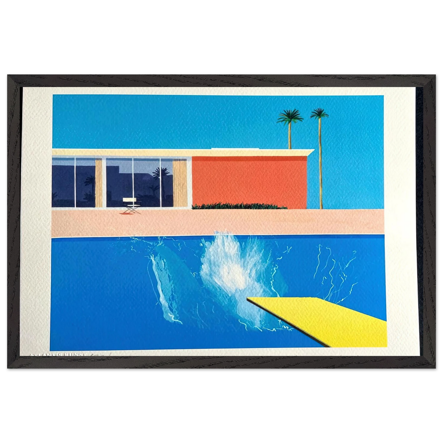 David Hockney - David Hockney Wall art - A2 (42 x 59.4  cm) - Premium Wooden Framed Poster With Fine Art Paper-canvas - Black frame