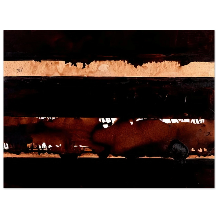Pierre Soulages - B-Walnut Stain - 2004  75x100 cm / 30x40inches Fine Art Poster