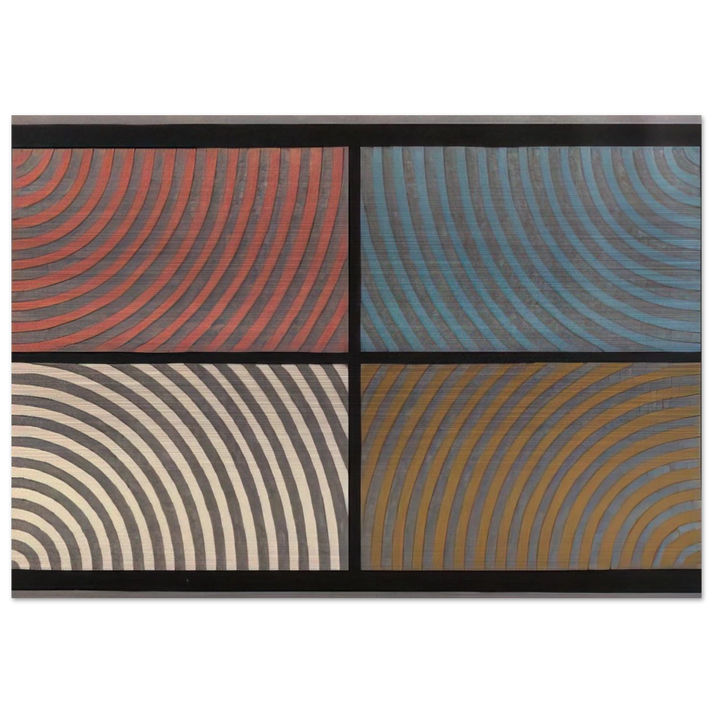 Arcs from Four Corners - Sol LeWitt Brushed Aluminum Print - 70x100 cm / 28x40 inches | Sol LeWitt Aluminum Print | Sol LeWitt Prints