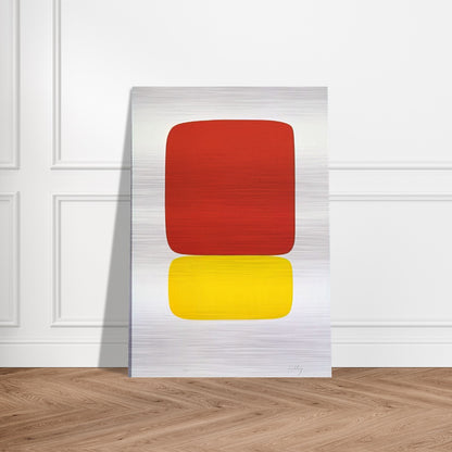 Red over Yellow from Suite of Twenty-Seven Color Lithographs - Ellsworth Kelly Brushed Aluminum Print - 70x100 cm / 28x40 inches | Ellsworth Kelly Aluminum Print | Ellsworth Kelly Prints