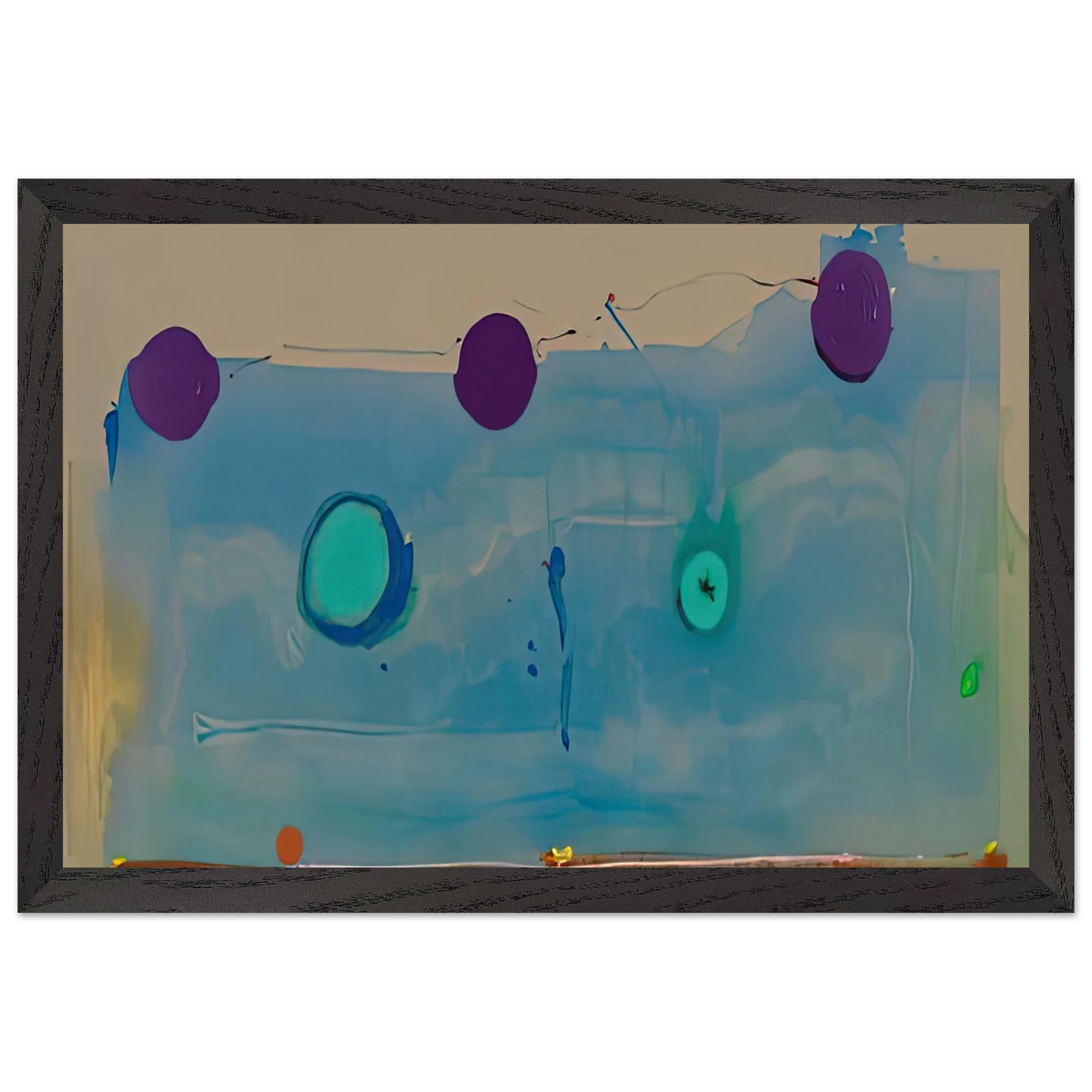 Helen Frankenthaler - Water Shadows, 1988- Wall Art - 60x80 cm / 24x32 inches - Fine Art Poster-canvas - -
