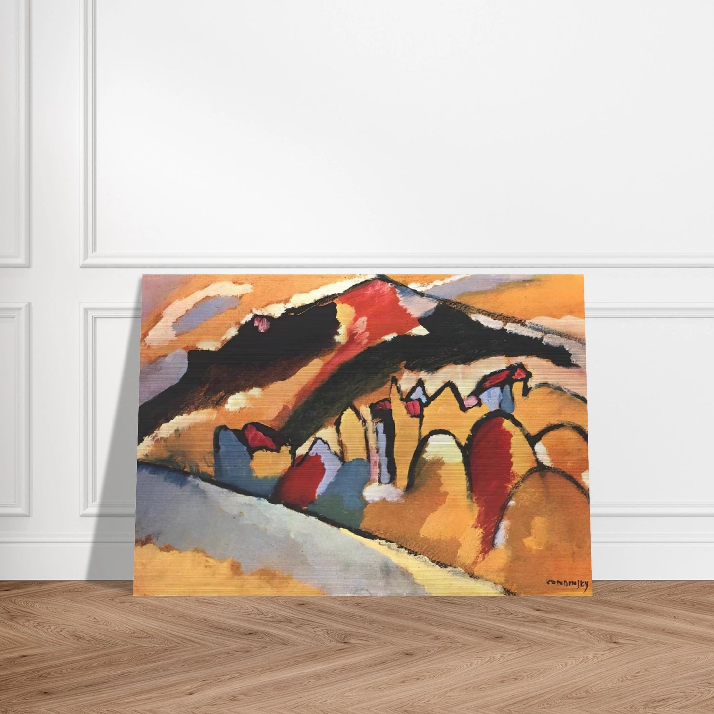 STUDY FOR AUTUMN 1909 - Wassily Kandinsky Brushed Aluminum Print - 70x100 cm / 28x40 inches | Wassily Kandinsky Aluminum Print | Wassily Kandinsky Prints