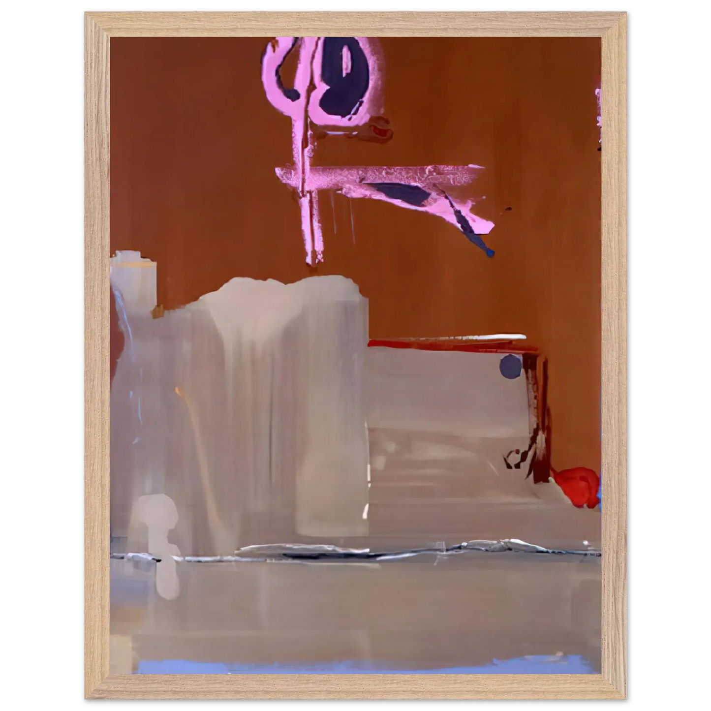 Helen Frankenthaler - Captain s Watch - 1986 Wall art - 50x70 cm / 20x28 Inches - Premium Wooden Framed Poster With Fine Art Paper - White frame