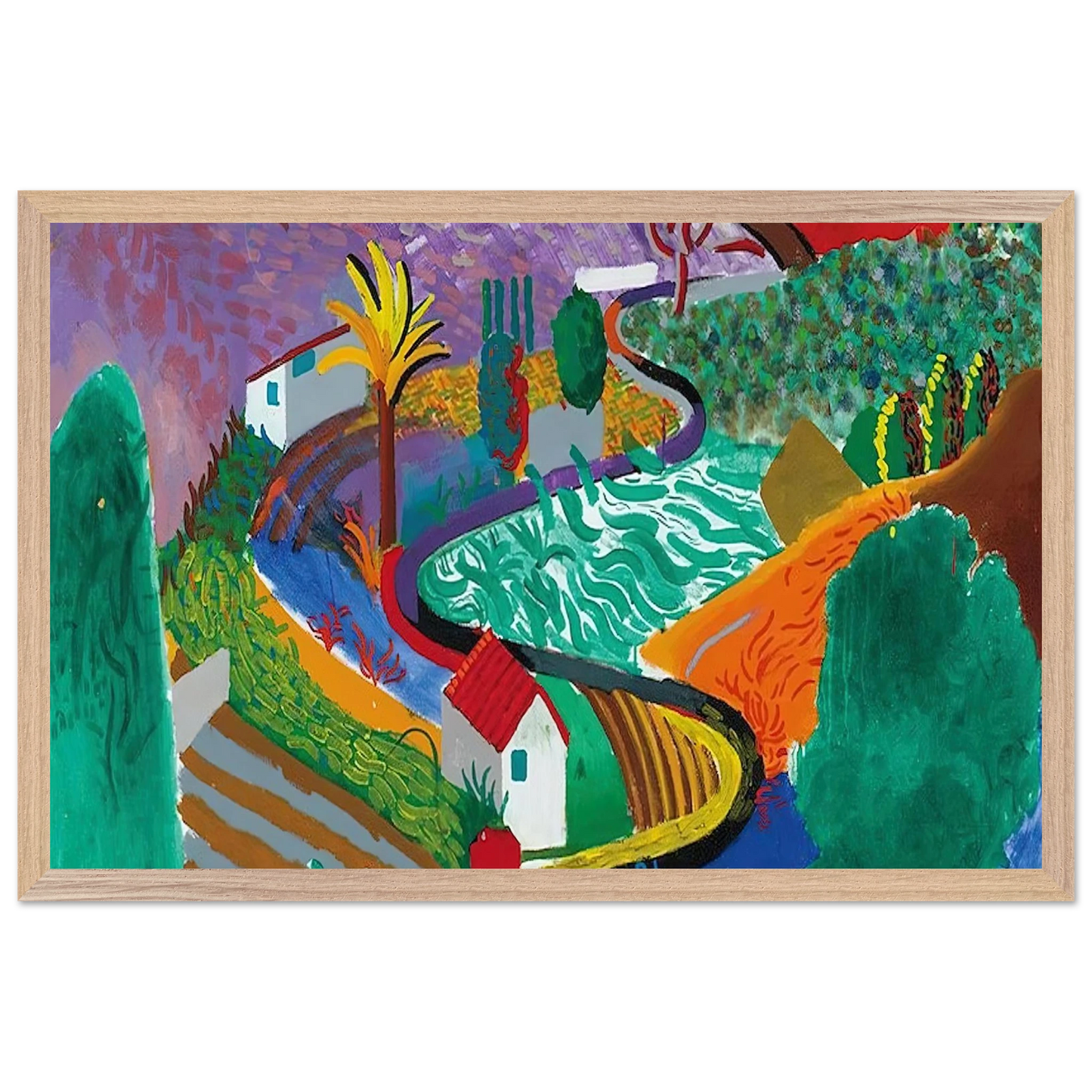 David Hockney - David Hockney Wall art - A3 (29.7 x 42  cm) - Fine Art Poster-canvas - -