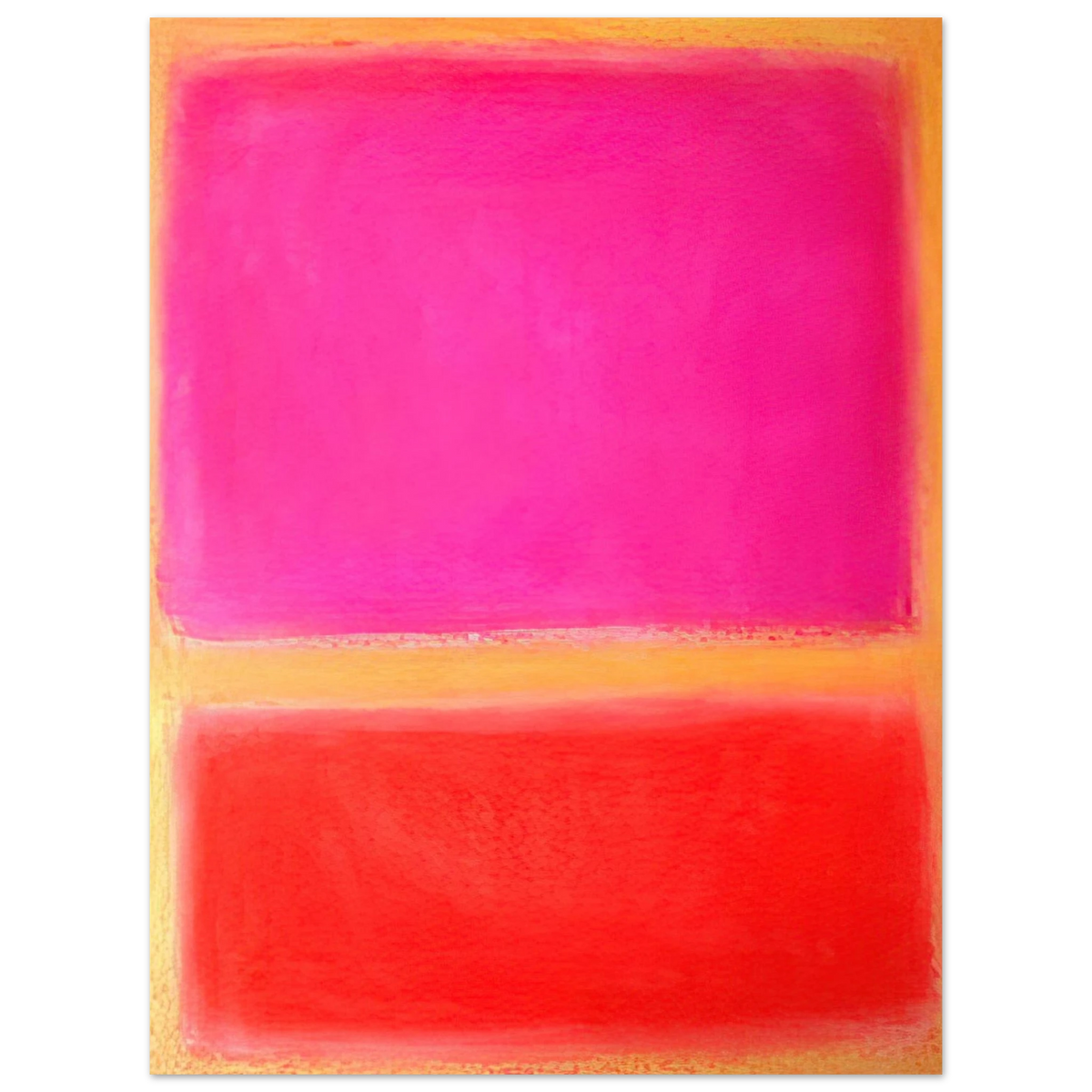 Mark Rothko - Untitled - Color Field Painting Wall Art - 60x80 cm / 24x32 inches - Premium Wooden Framed Poster With Fine Art Paper - White frame