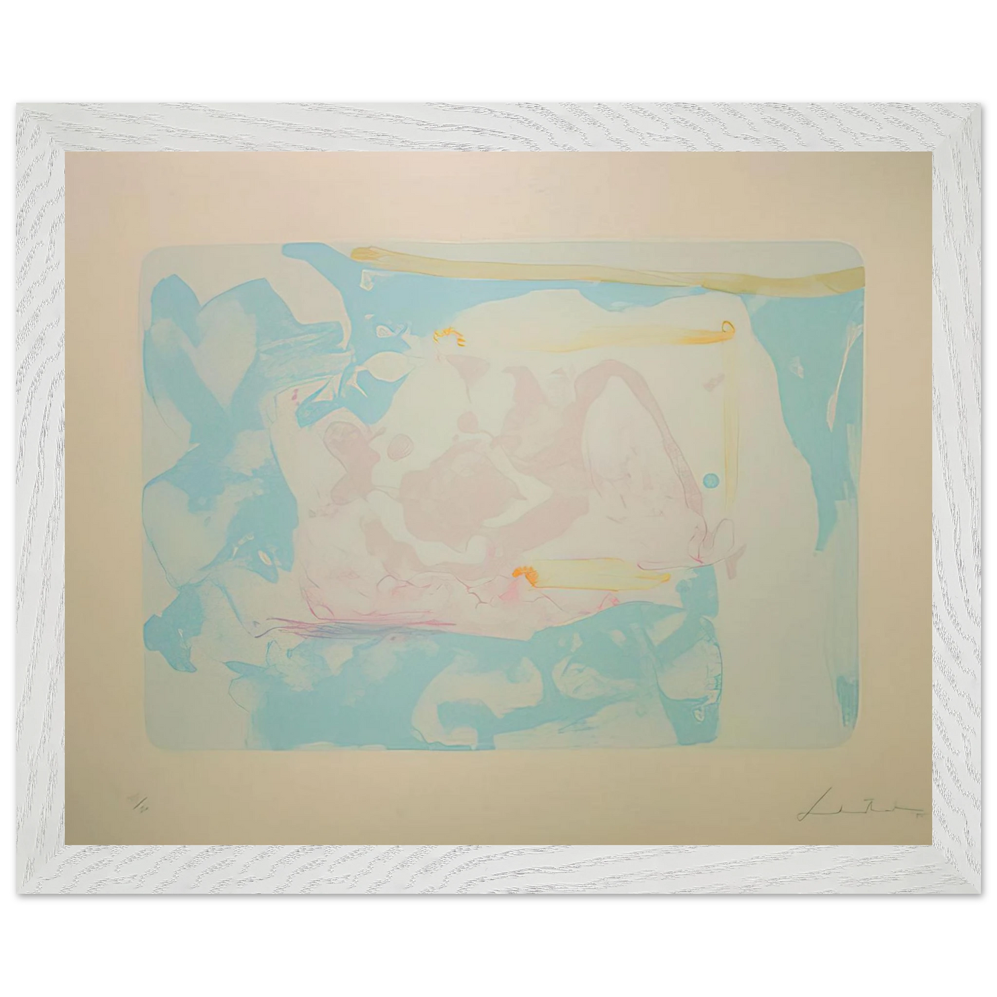 Helen Frankenthaler - Reflections III - 1995 Wall art - 20x25 cm / 8x10 inches - Fine Art Poster-canvas - -