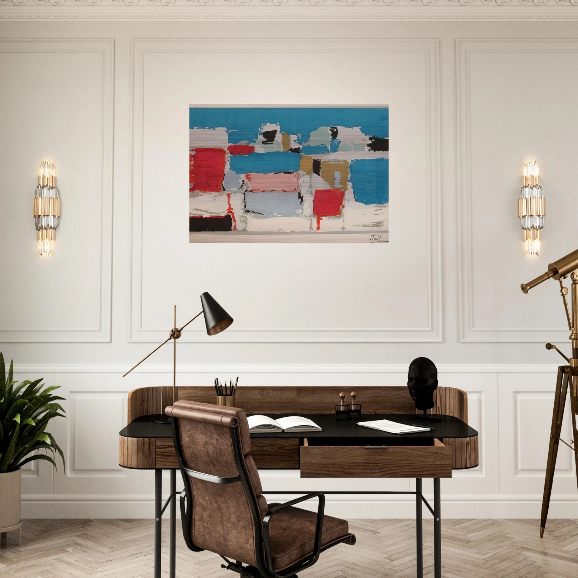 Méditerranée 01 - Art Informel - Nicolas de Stael Brushed Aluminum Print - 70x100 cm / 28x40 inches | Nicolas de Stael Aluminum Print | Nicolas de Stael Prints