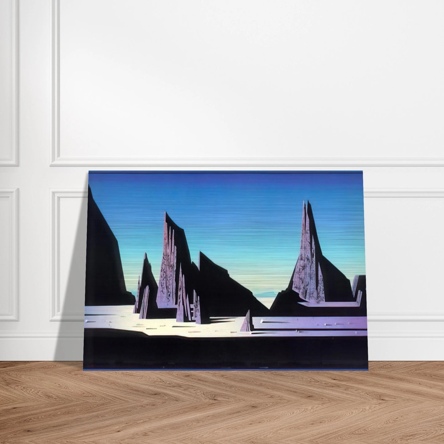 Desert Rocks - Eyvind Earle Brushed Aluminum Print - 70x100 cm / 28x40 inches | Eyvind Earle Aluminum Print | Eyvind Earle Prints
