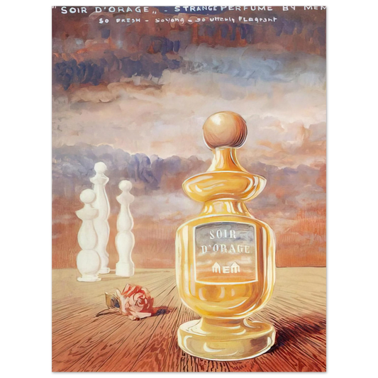 Rene Magritte - SOIR D ORAGE STRANGE PERFUME BY MEM  75x100 cm / 30x40inches Fine Art Poster