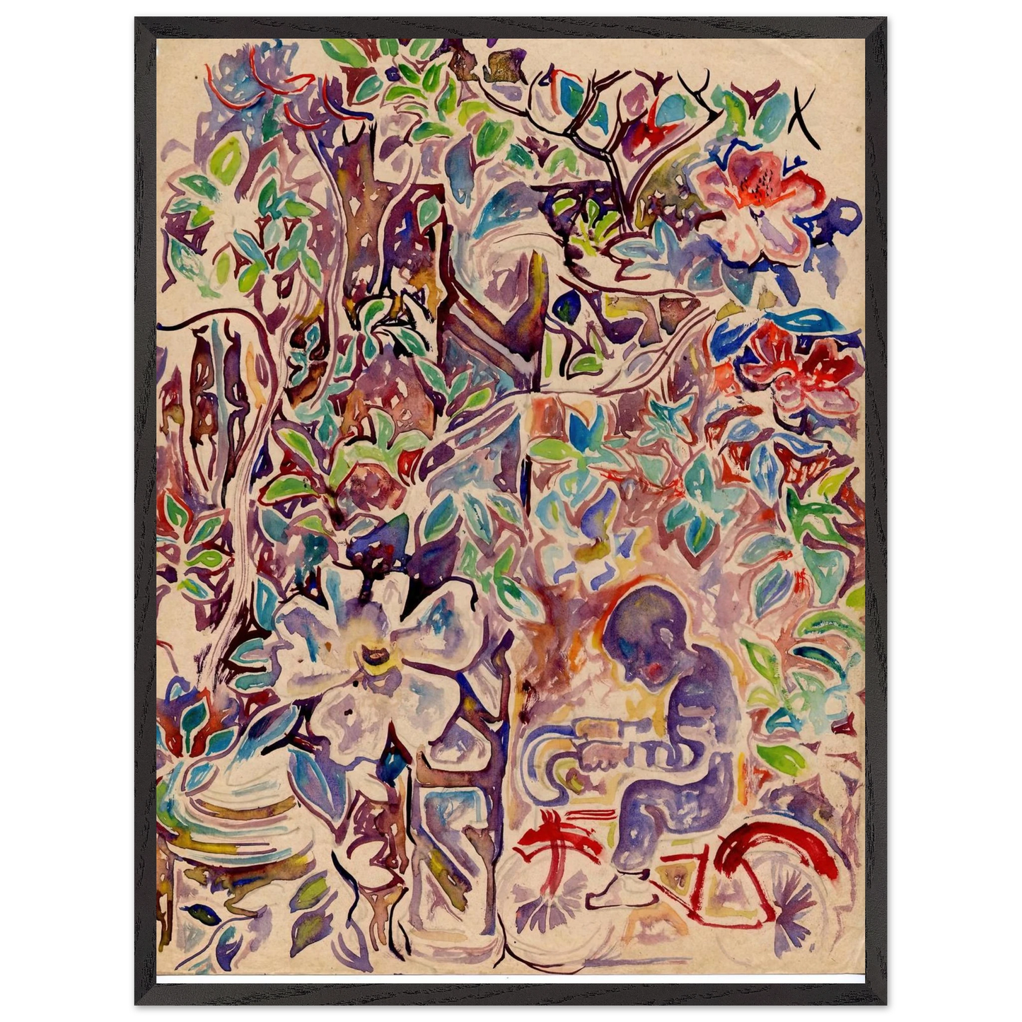 Walter Inglis Anderson - Walter Anderson Wall art - 21x29.7 cm / 8x12" - Premium Wooden Framed Poster With Fine Art Paper-canvas - White frame