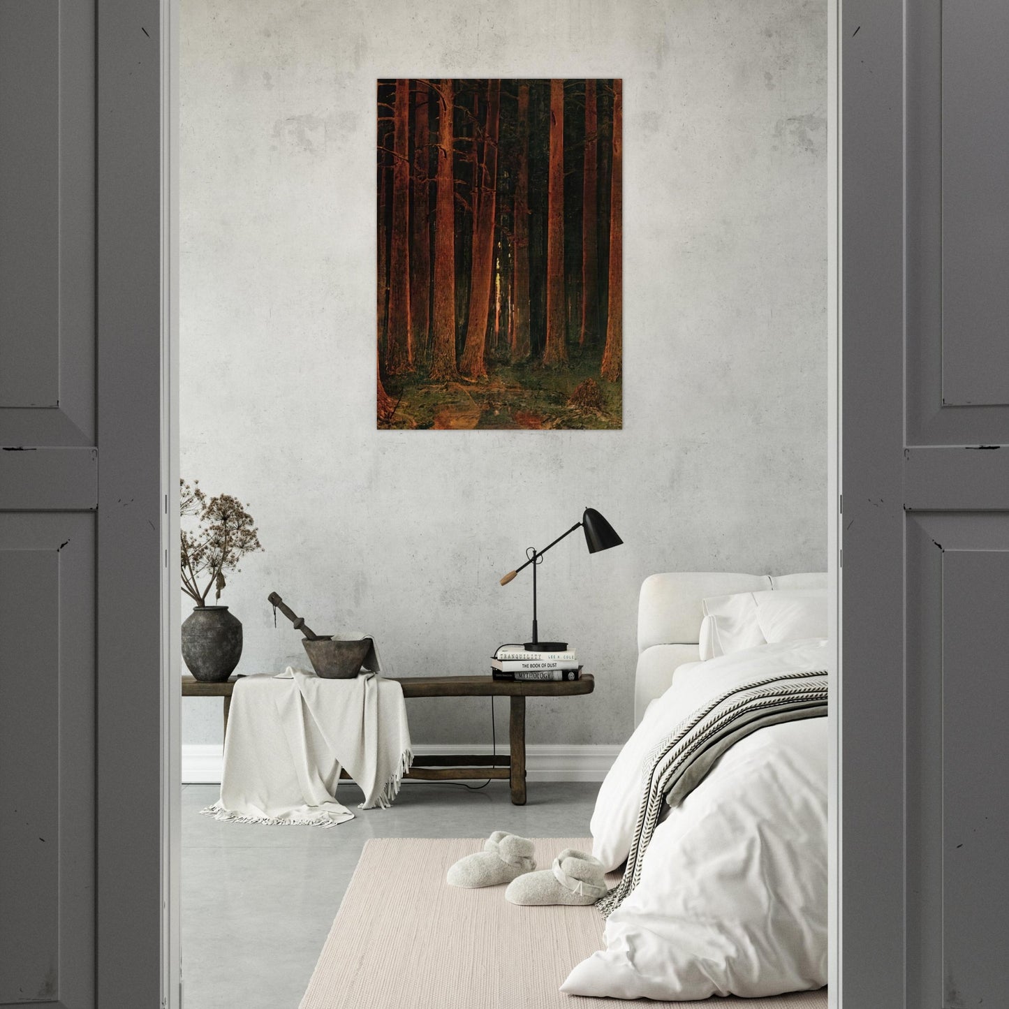 Sunset in the forest - Arkhyp Kuindzhi Brushed Aluminum Print - 70x100 cm / 28x40 inches | Arkhyp Kuindzhi Aluminum Print | Arkhyp Kuindzhi Prints