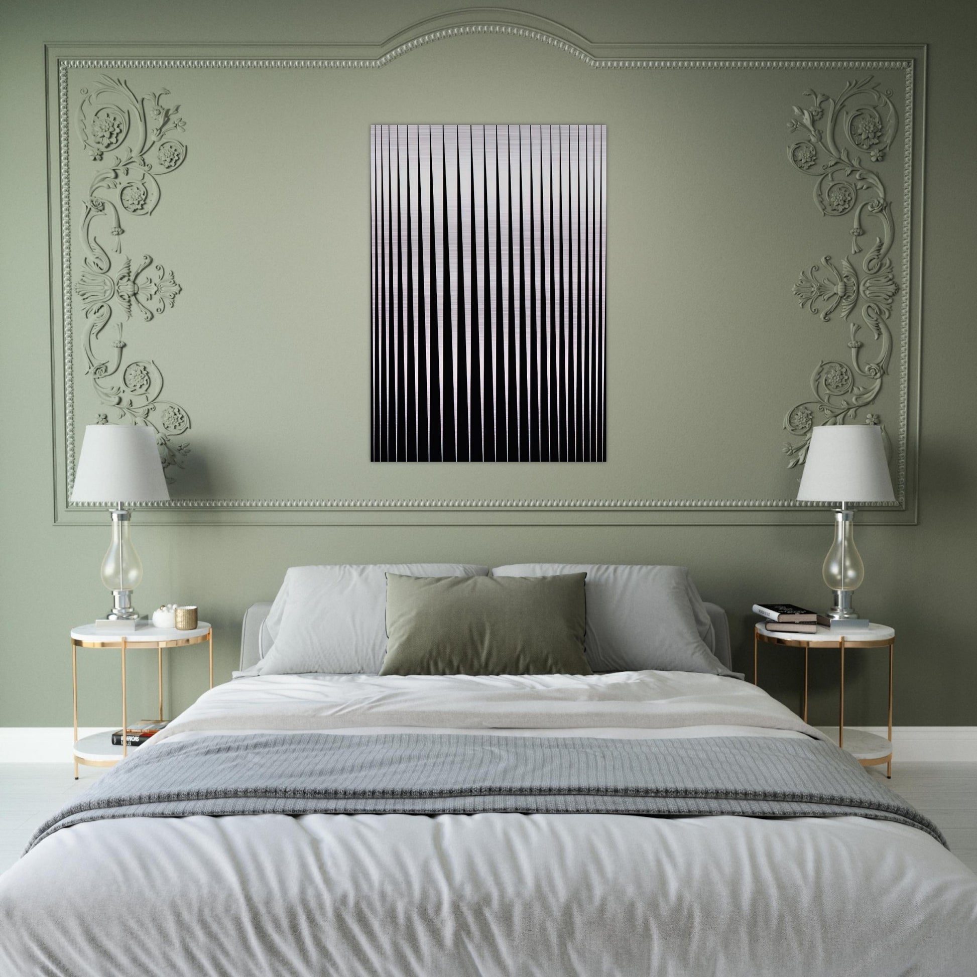 BREATHE 1966 - Bridget Riley Brushed Aluminum Print - 70x100 cm / 28x40 inches | Bridget Riley Aluminum Print | Bridget Riley Prints