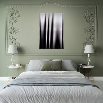 BREATHE 1966 - Bridget Riley Brushed Aluminum Print - 70x100 cm / 28x40 inches | Bridget Riley Aluminum Print | Bridget Riley Prints