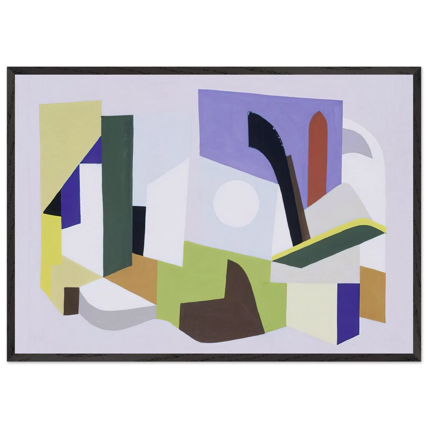 Untitled NY Worlds Fair - 1939 - Ad Reinhardt 70x100 cm / 28x40 inches Framed Art Print – Black Wooden Frame