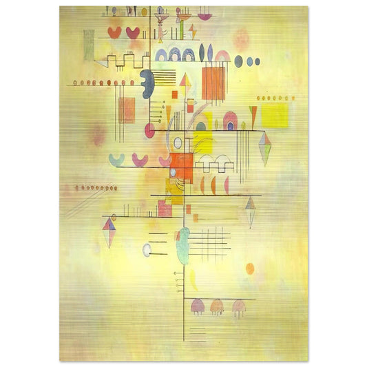 GENTLE ACCENT 1934 - Wassily Kandinsky Brushed Aluminum Print - 70x100 cm / 28x40 inches | Wassily Kandinsky Aluminum Print | Wassily Kandinsky Prints