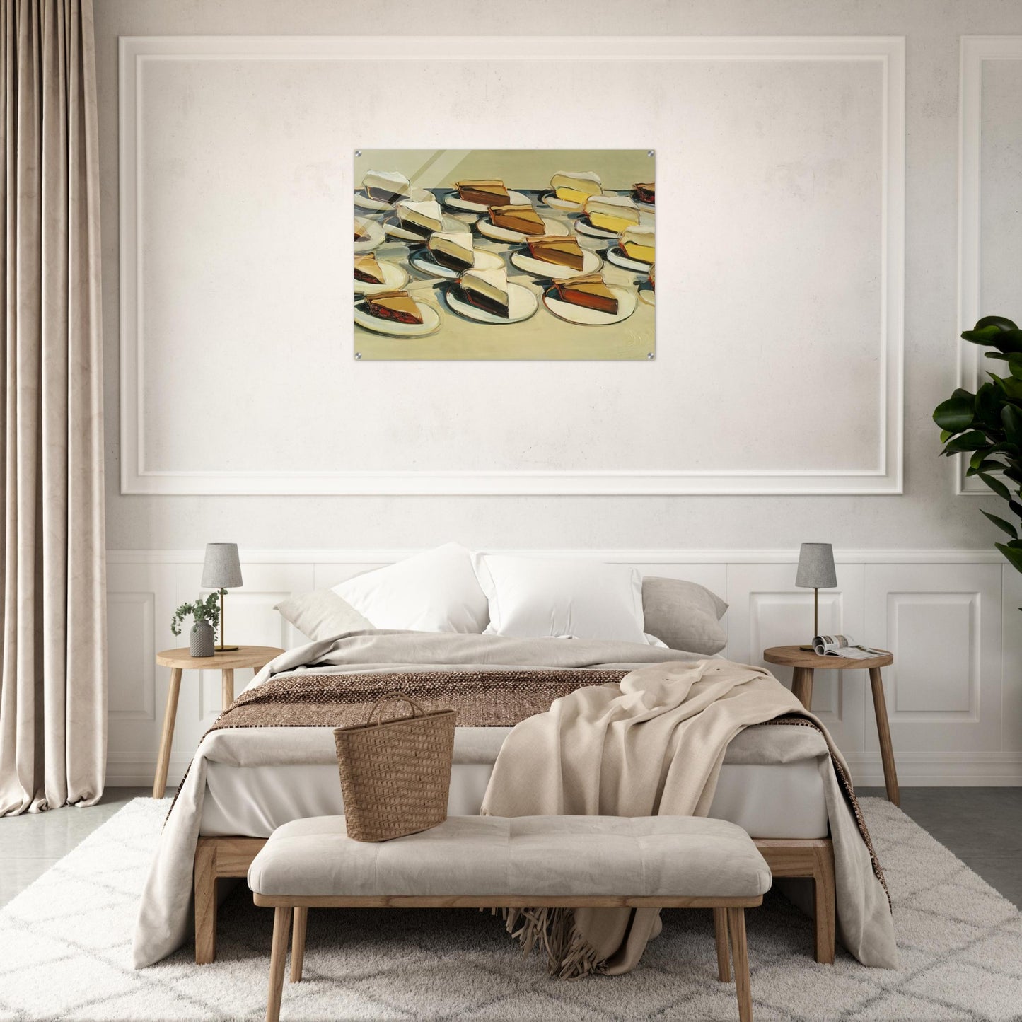 Pies, Pies, Pies - 1961 - Wayne Thiebaud Acrylic Print - 70x100 cm / 28x40″ inches