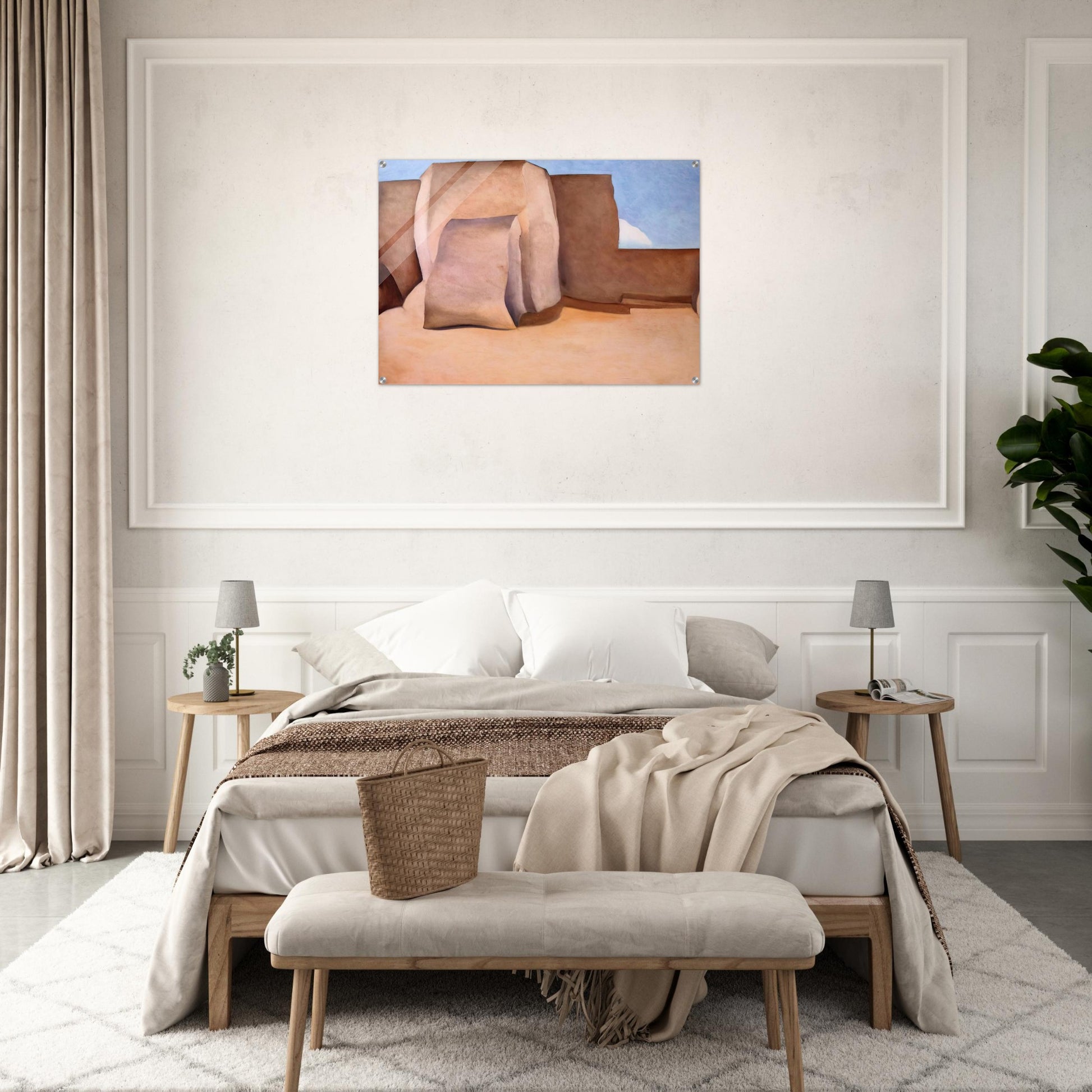 Ranchos Church, New Mexico - Georgia O'Keeffe Acrylic Print - 70x100 cm / 28x40″ inches