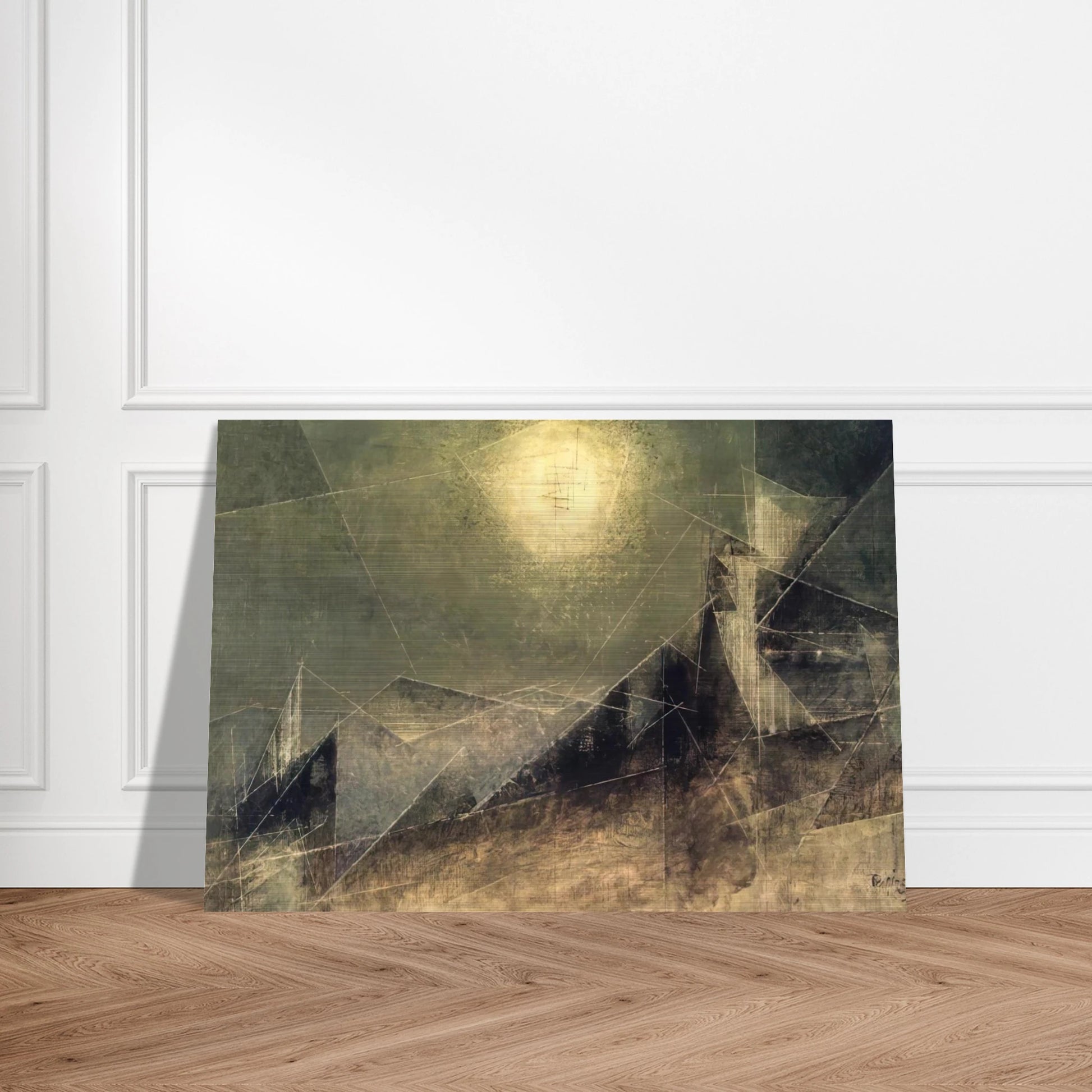 LUNAR WEB 1951 - Lyonel Feininger Brushed Aluminum Print - 70x100 cm / 28x40 inches | Lyonel Feininger Aluminum Print | Lyonel Feininger Prints