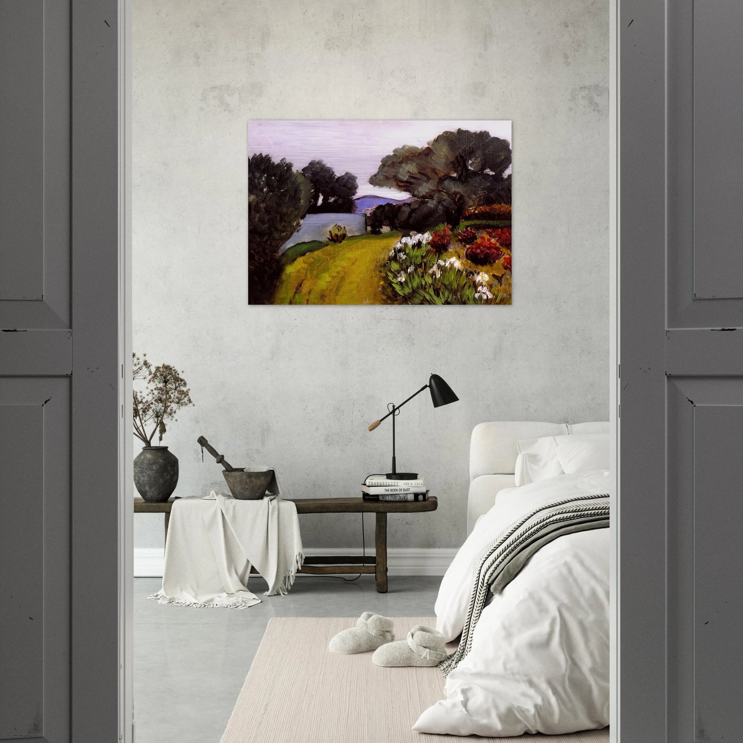 IN THE NICE COUNTRYSIDE GARDEN OF IRISES 1919 - Henri Matisse Brushed Aluminum Print - 70x100 cm / 28x40 inches | Henri Matisse Aluminum Print | Henri Matisse Prints