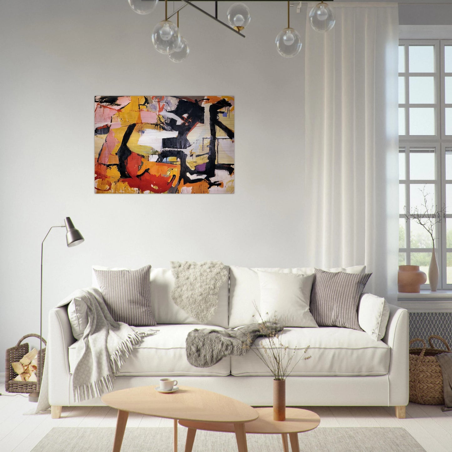 ABSTRACT FORCE HOMAGE TO FRANZ KLINE 1952 - Audrey Flack Brushed Aluminum Print - 70x100 cm / 28x40 inches | Audrey Flack Aluminum Print | Audrey Flack Prints