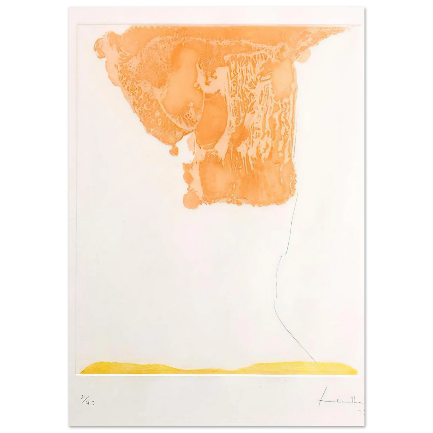 Helen Frankenthaler - Pranzo Italiano - 1973 Wall art - A1 (59.4 x 84.1  cm) - Premium Wooden Framed Poster With Fine Art Paper-canvas - Black frame