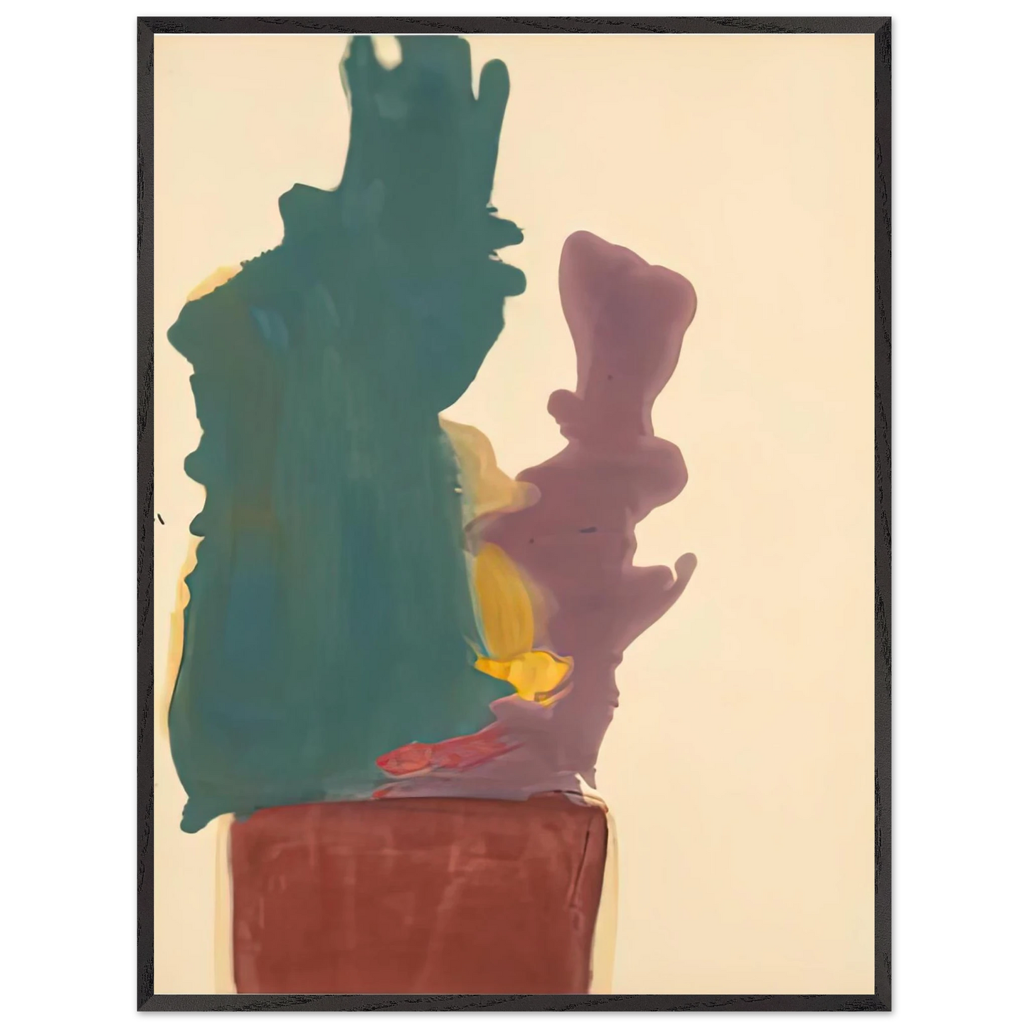 Helen Frankenthaler - Evil Spirit, 1963- Wall Art - 60x80 cm / 24x32 inches - Premium Wooden Framed Poster With Fine Art Paper-canvas - Black frame