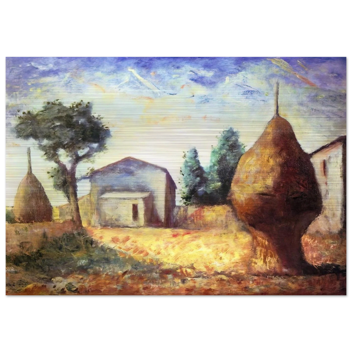 PAGLIAI 1929 - Carlo Carra Brushed Aluminum Print - 70x100 cm / 28x40 inches | Carlo Carra Aluminum Print | Carlo Carra Prints