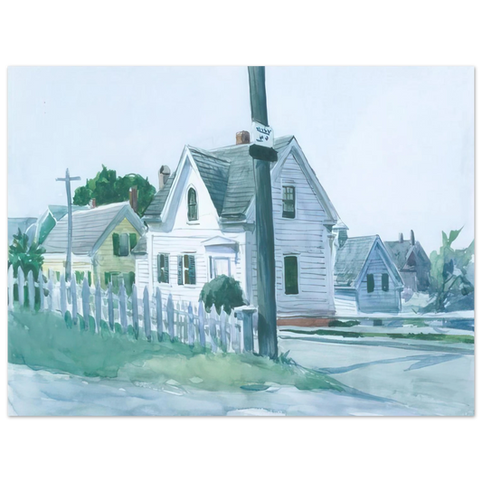 Edward Hopper - White House with Dormer Window Fine Art Poster