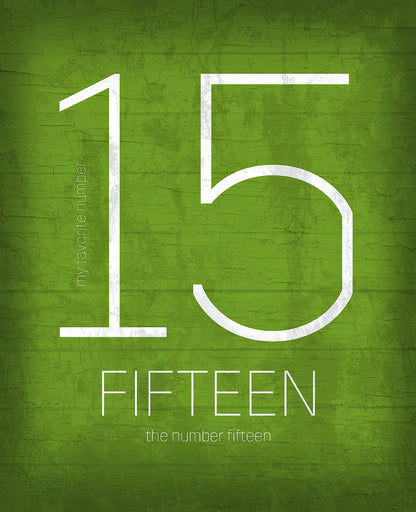 Fifteen 15 Graphic Art Print | Abstract Expressionist Series | RedKalion