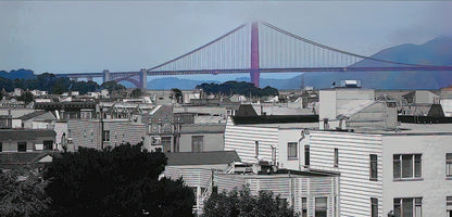 Golden Gate Bridge Rooftop View Art Print | RedKalion