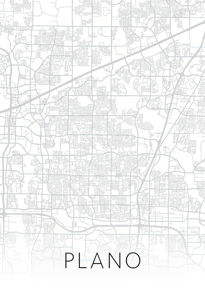 Map of Plano Texas | Vintage City Map Art Print | RedKalion