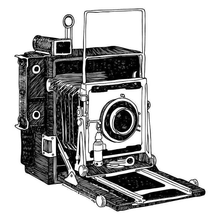 Old Timey Camera Art Print | Museum-Quality Fine Art Print | RedKalion