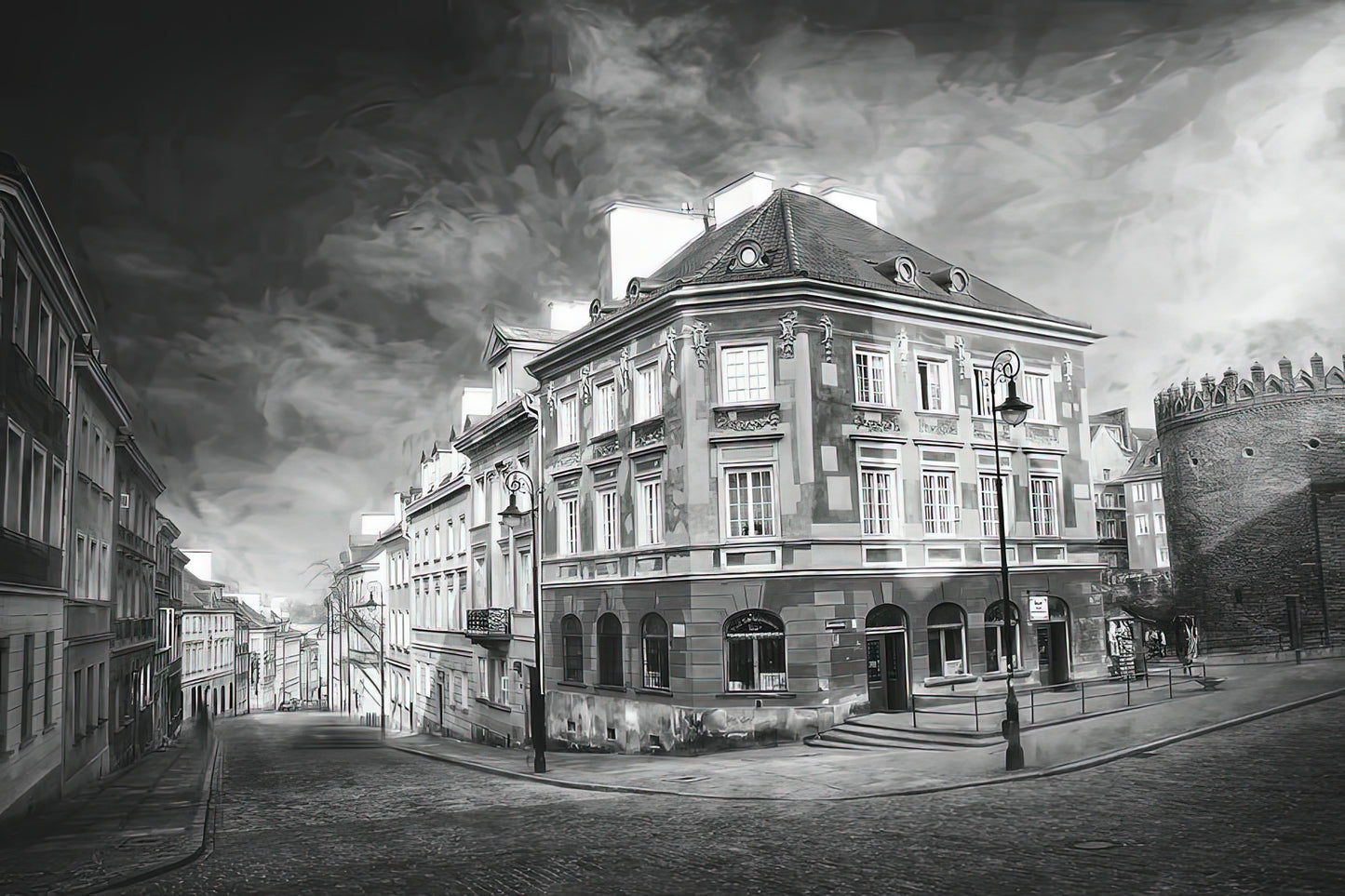 Old Warsaw Art Print | Street Scenes of Poland in Black & White | RedKalion