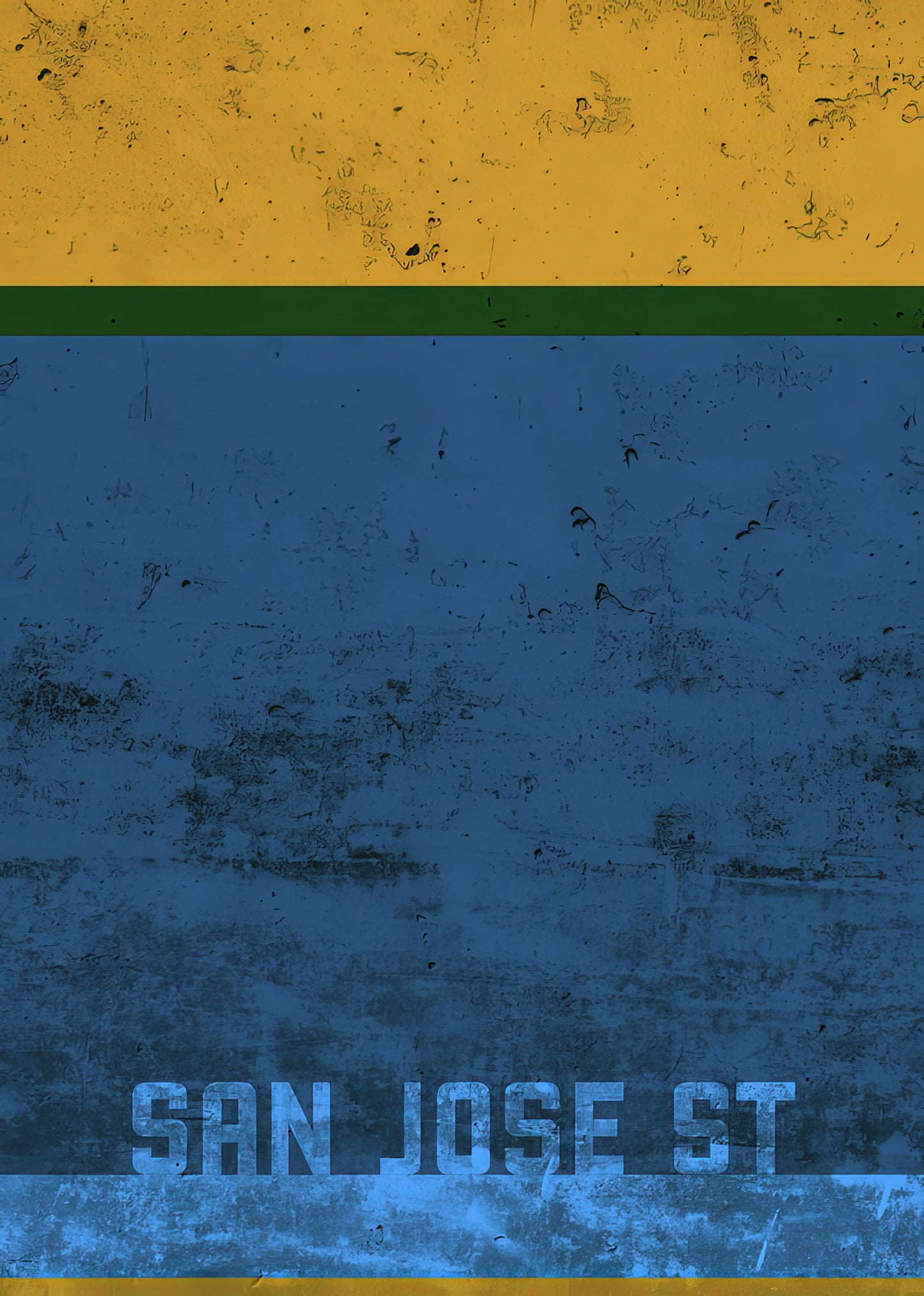SJSU Colors Art Print | San Jose State University Bold Simple Series | RedKalion