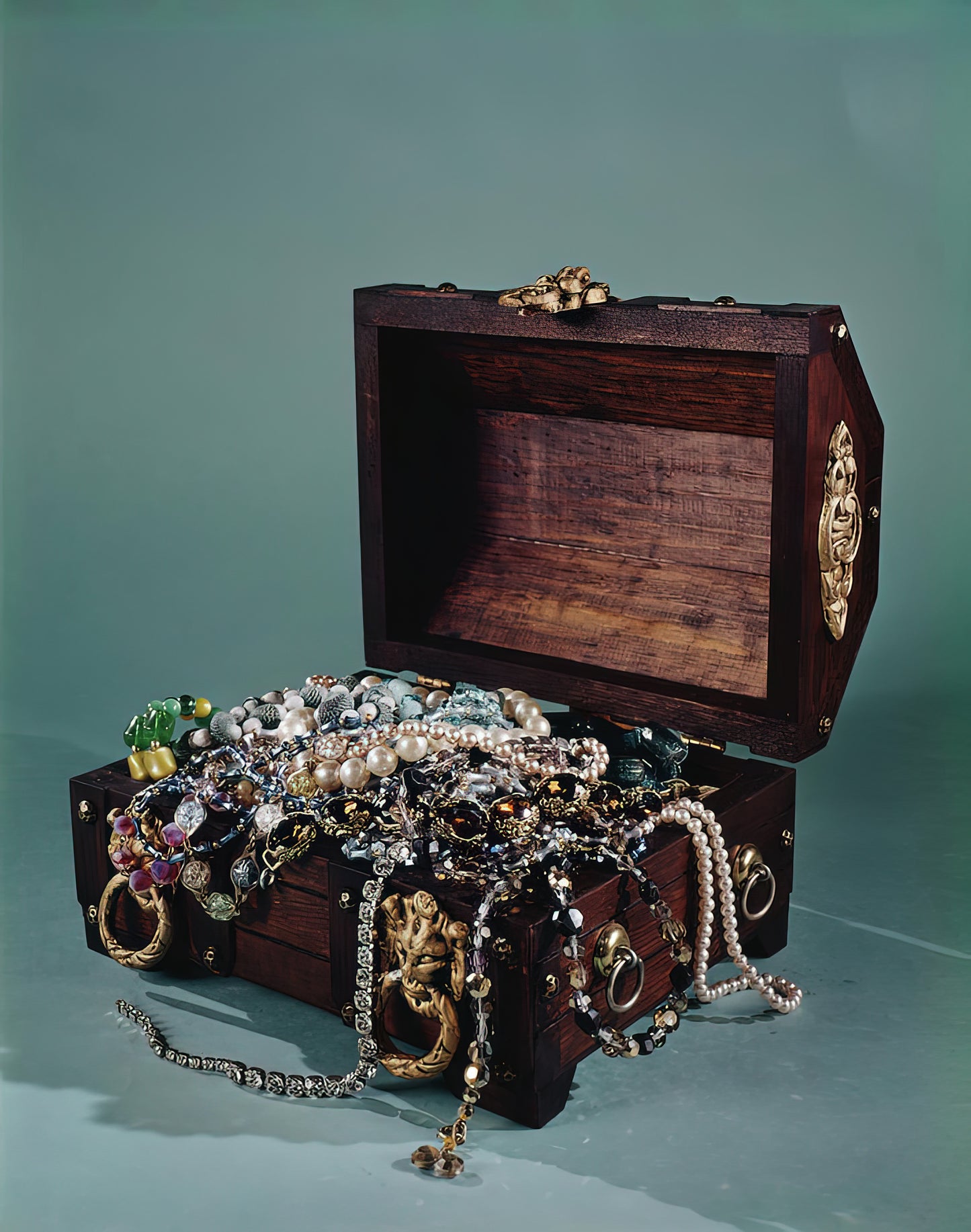 Vintage Treasure Art Print | 1960s Still Life of Open Treasure Chest | RedKalion