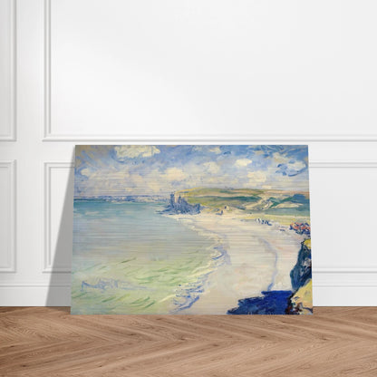 The Beach at Pourville - claude monet Brushed Aluminum Print - 70x100 cm / 28x40 inches | claude monet Aluminum Print | claude monet Prints