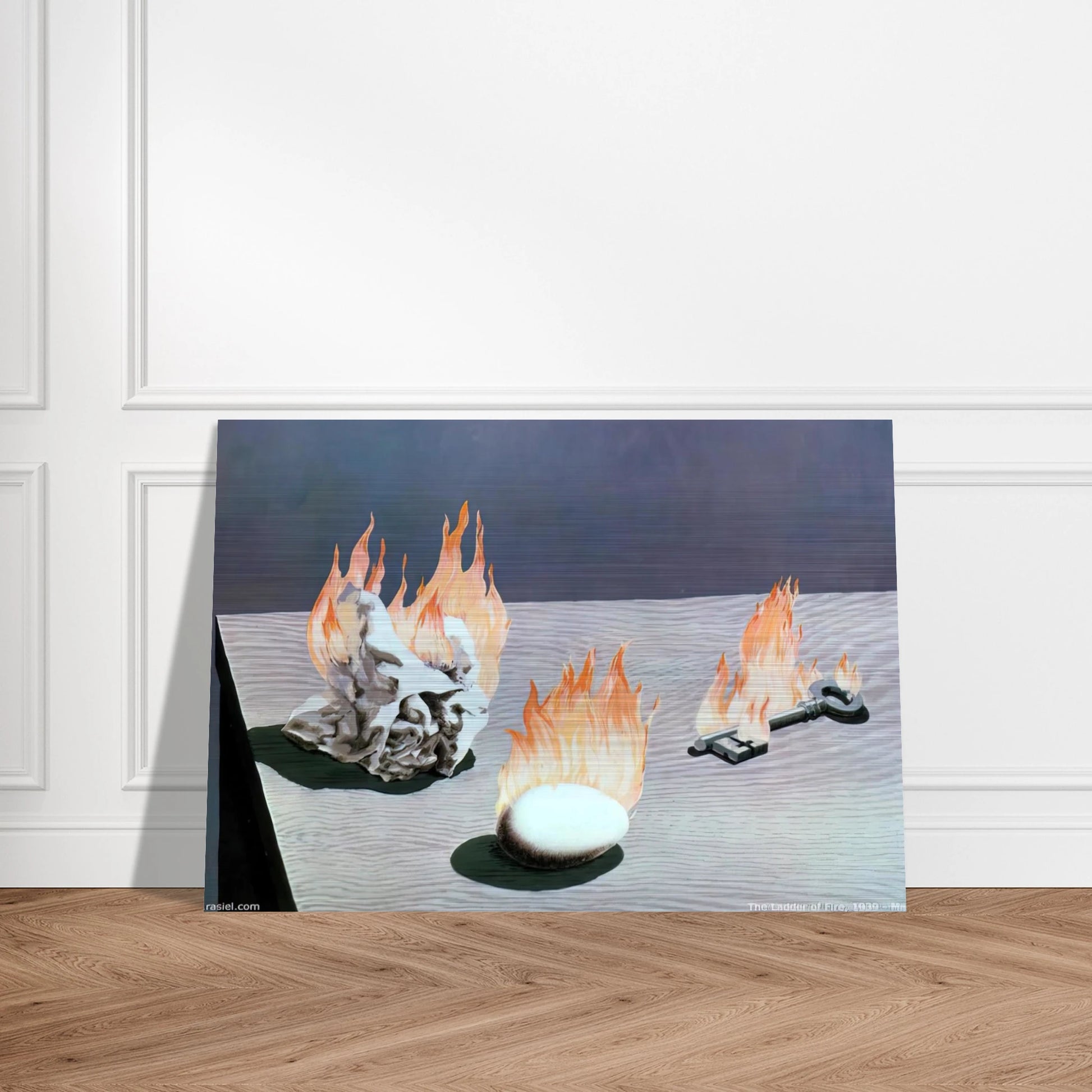 THE LADDER OF FIRE 1939 - Rene Magritte Brushed Aluminum Print - 70x100 cm / 28x40 inches | Rene Magritte Aluminum Print | Rene Magritte Prints