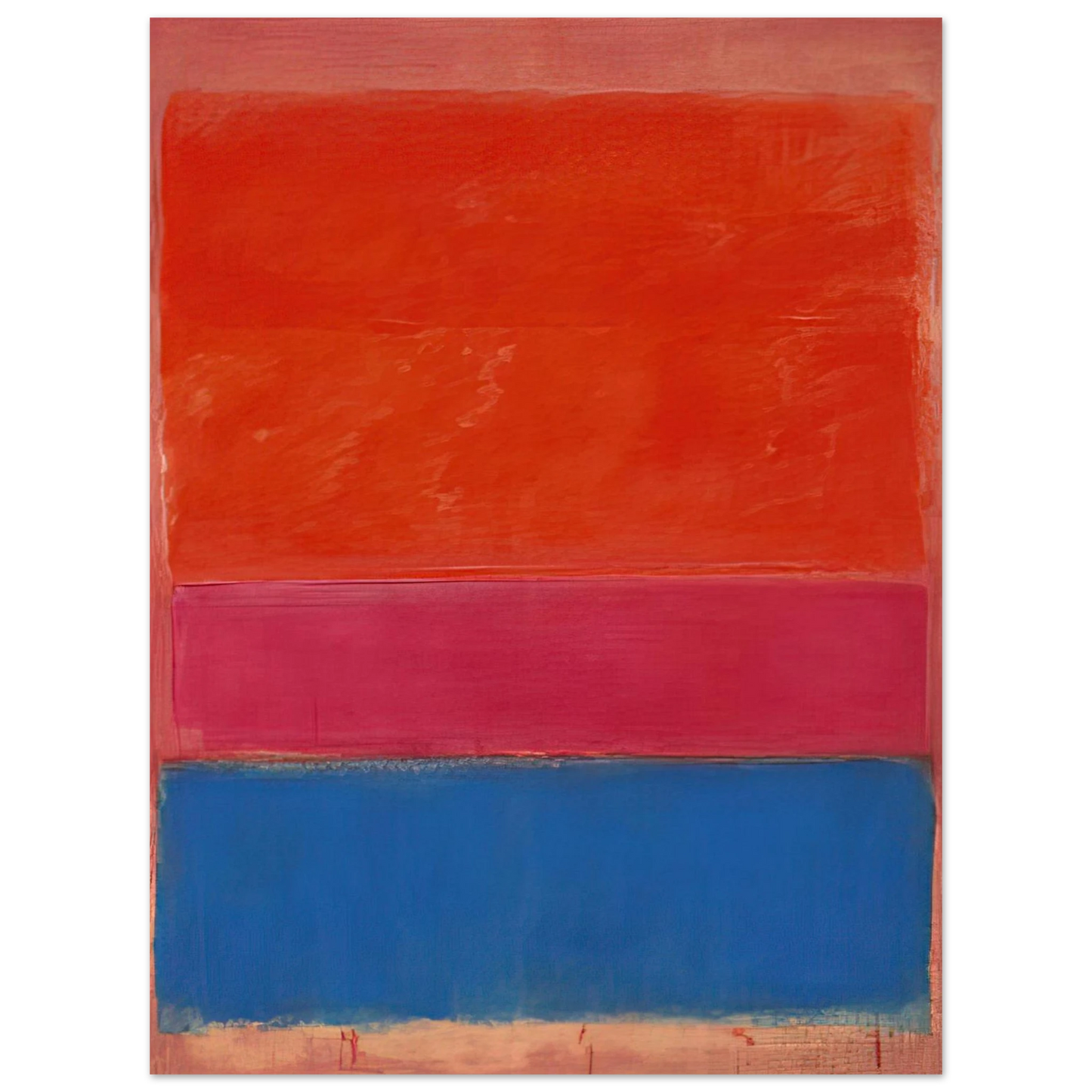 Mark Rothko - No. 1 Royal Red and Blue - 1954 Wall Art - 30x40 cm / 12x16 inches - Fine Art Poster-canvas - -