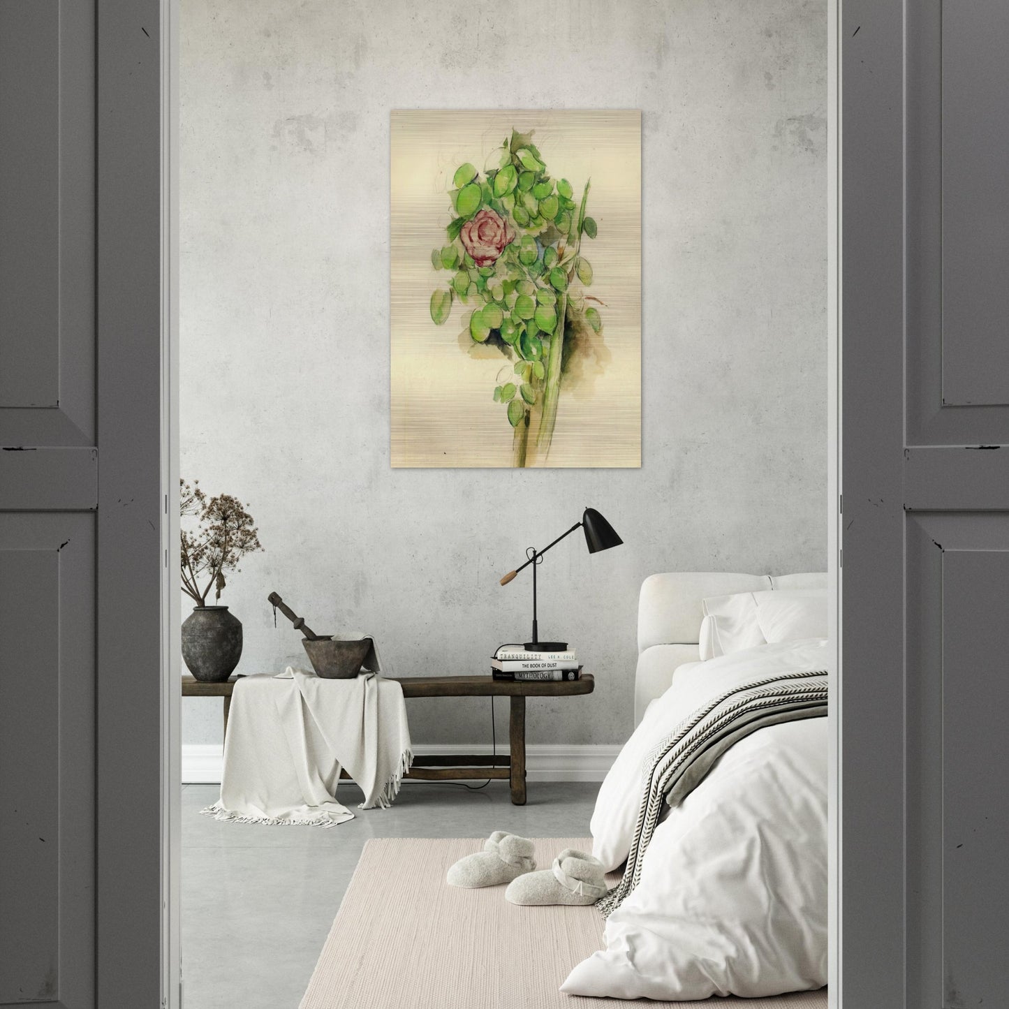 Rose Bush - Paul Cézanne Brushed Aluminum Print - 70x100 cm / 28x40 inches | Paul Cézanne Aluminum Print | Paul Cézanne Prints