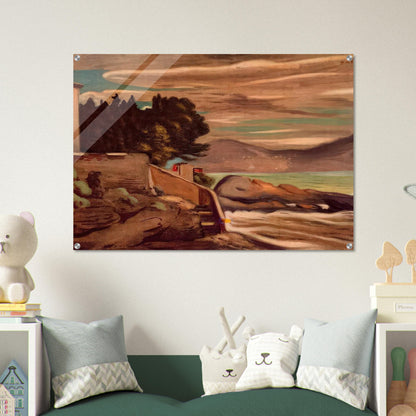 LANDSCAPE NEAR GENOVA - Giorgio de Chirico Acrylic Print - 70x100 cm / 28x40″ inches