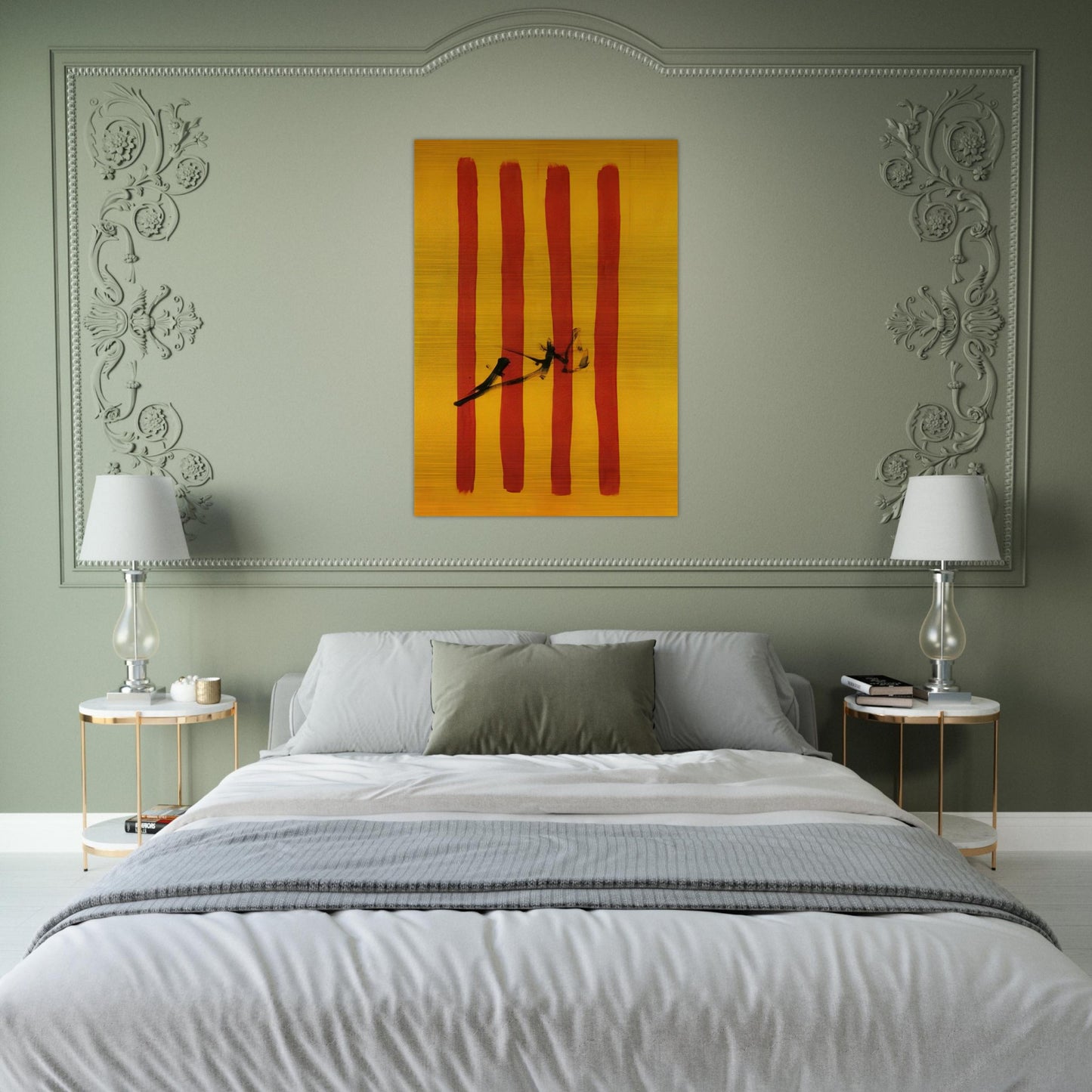 THE DALINIAN SENYERA CATALONIAN NATIONAL FLAG - Salvador Dali Brushed Aluminum Print - 70x100 cm / 28x40 inches | Salvador Dali Aluminum Print | Salvador Dali Prints