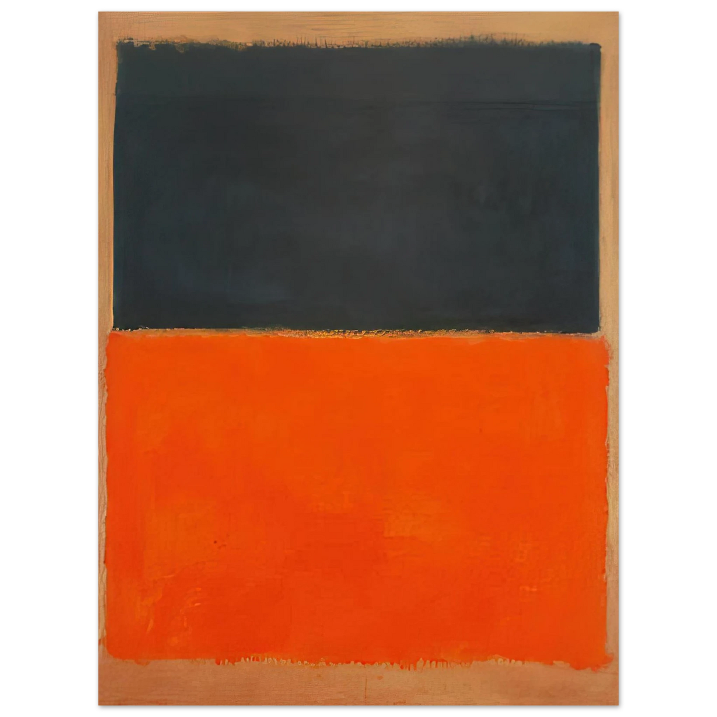 Mark Rothko - Green and Tangerine on Red - 1956 Wall Art - 21x29.7 cm / 8x12" - Fine Art Poster-canvas - -