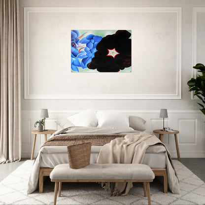 Black Hollyhock - Blue Larkspur - Georgia O'Keeffe Acrylic Print - 70x100 cm / 28x40″ inches